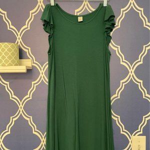 Green Old Navy Flutter Sleeve Shift Dress